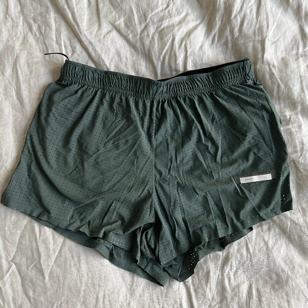 Satisfy Space‑O™ 2.5" Distance Shorts Size 1 Army Green